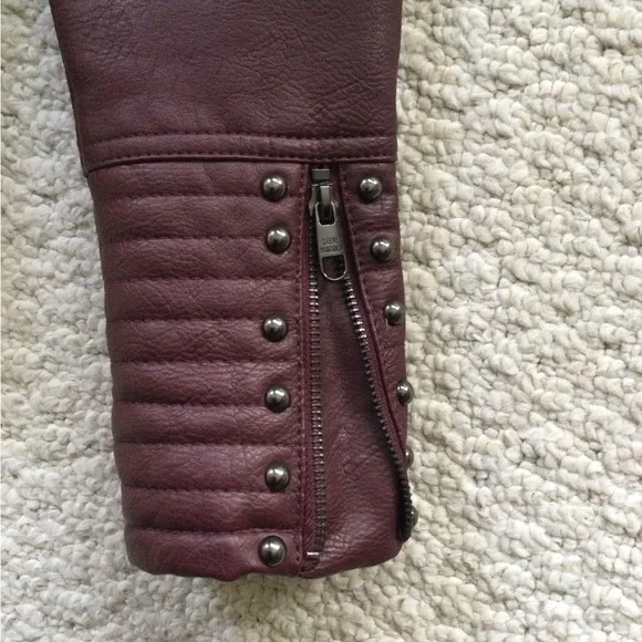 Steve Madden Women's Burgundy Moto Jacket - Picture 6 of 9